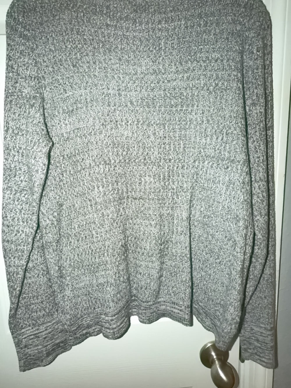 Olive & Oak Light Heather Gray Waffle Crew Neck Sweater